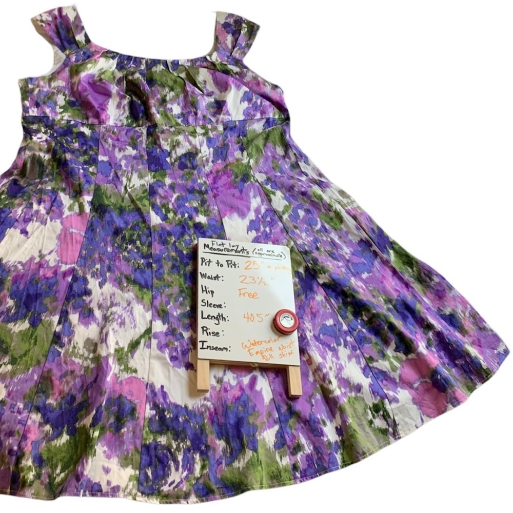 Signature Ella Watercolor Empire Waist Dress, [Sz 22W] - Picture 10 of 11